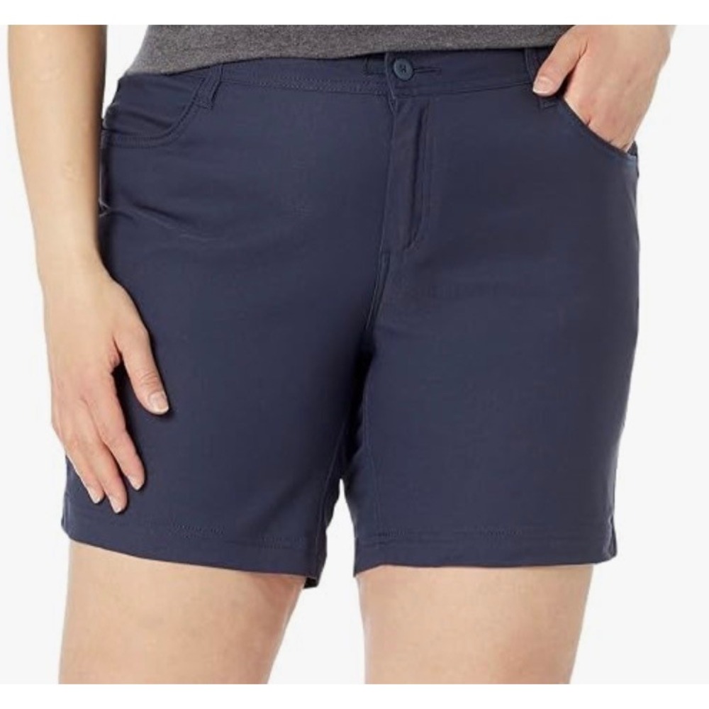 Prana NEW Womens Halle Short II Blue 14 x 5" Gorpcore Outdoor Stretch UPF Travel - Picture 2 of 11